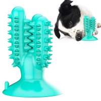 Amazon pet supplies gnaw resistant molar stick food leaker teeth cleaning dog toy with suction cup